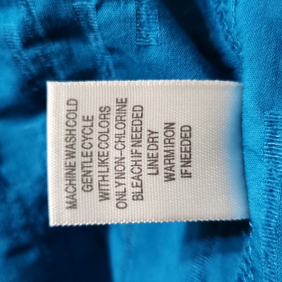 CJ BANKS SIZE 3X  beautiful blue cotton/poly/spandex textured lightweight jacket - Picture 8 of 8